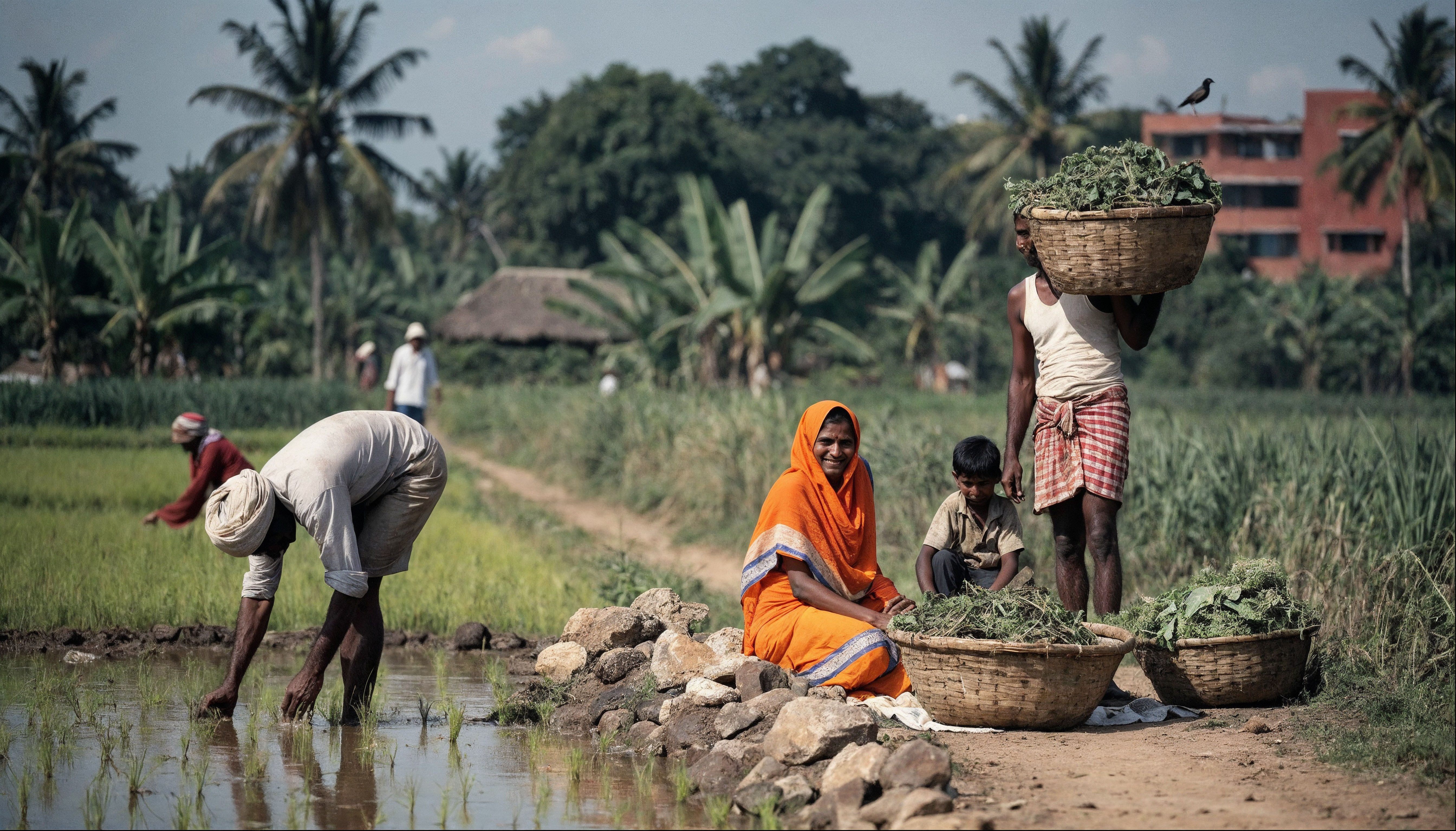 Indian farmers in green agricultural fields — PASALA Foundation gallery