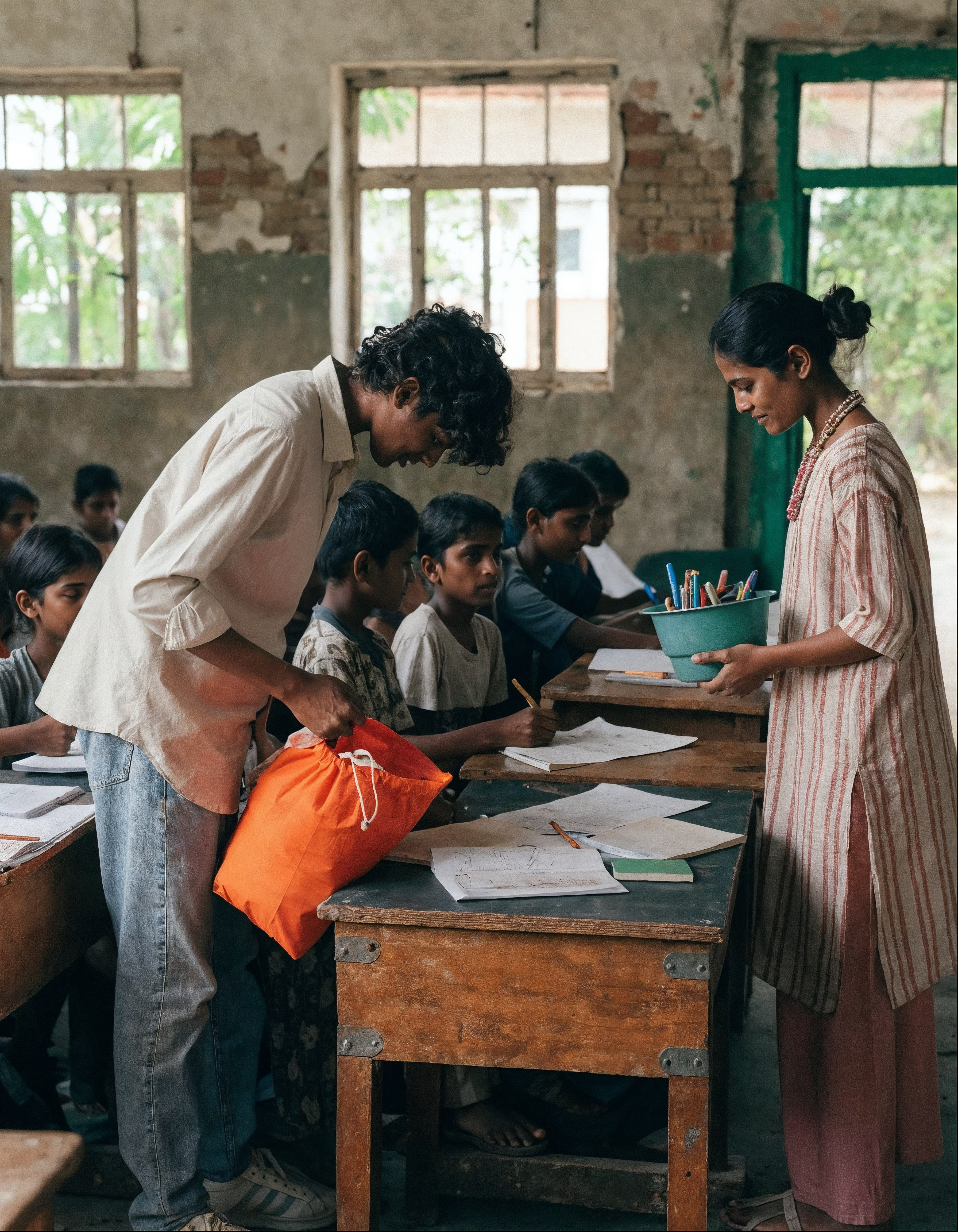 Volunteers teaching Indian rural children — PASALA Foundation gallery